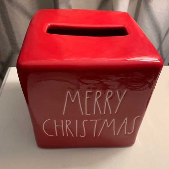 Rae Dunn Merry Christmas Kleenex Tissue Holder